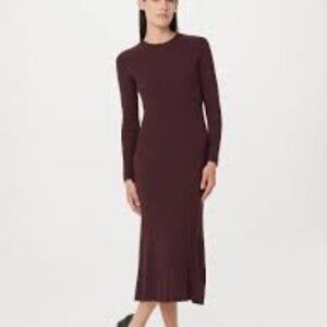 Frank & Oak - The Ribbed Maxi Dress - Burgundy - Small - NWT